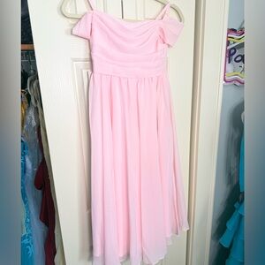 Girls' Pink Chiffon Party Dress